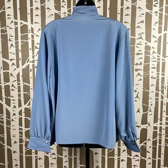 Pendleton Vintage Mock Neck Blouson Sleeve Blouse 18 - Picture 5 of 12